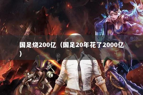 国足烧200亿（国足20年花了2000亿）
